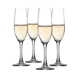 Wine Lovers Champagne Flute Glass, Set of 4