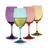 Chroma Colorful Stemmed Wine Glasses, Set of 4