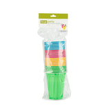 Party 16 oz Plastic Cups in Assorted Neon, Set of 24