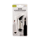 Duo Bottle Stopper and Pourer in Black