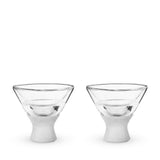 Glass FREEZE Martini Cooling Cup, Set of 2