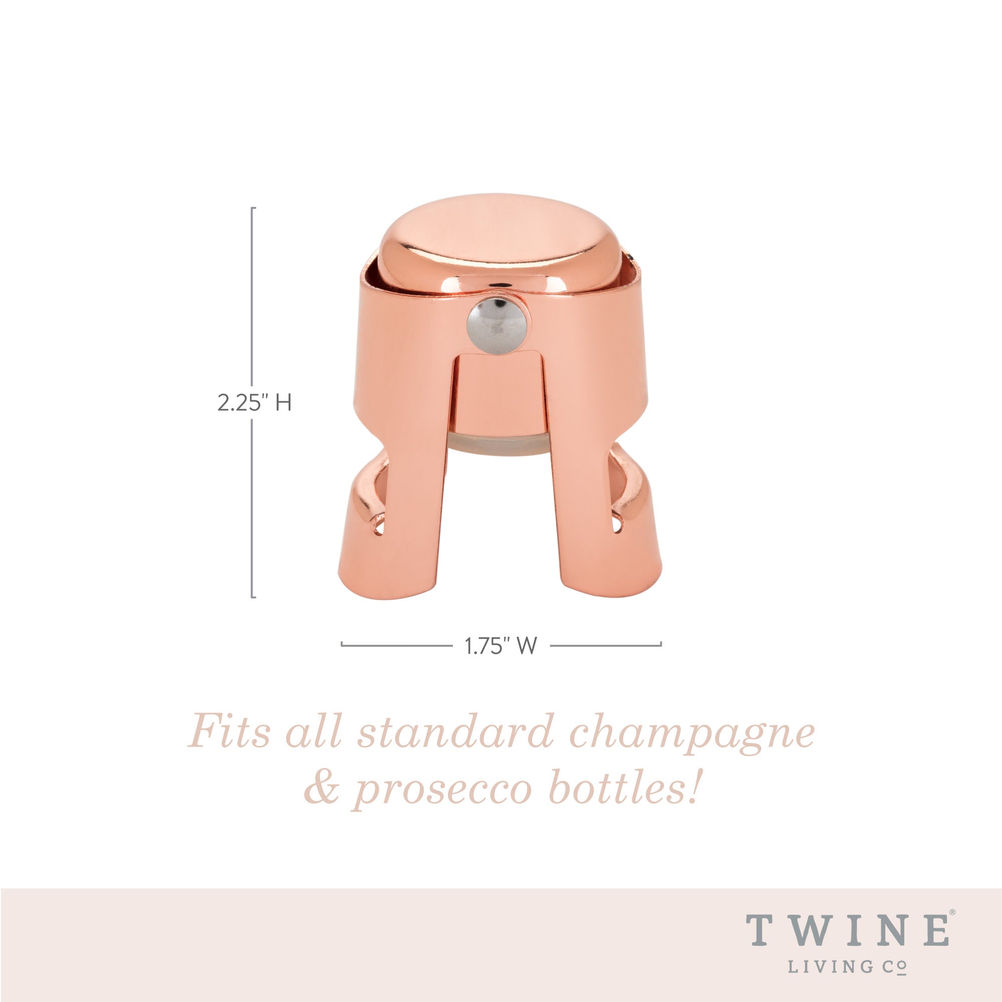 Champagne Stopper in Copper - Thumbnail 4