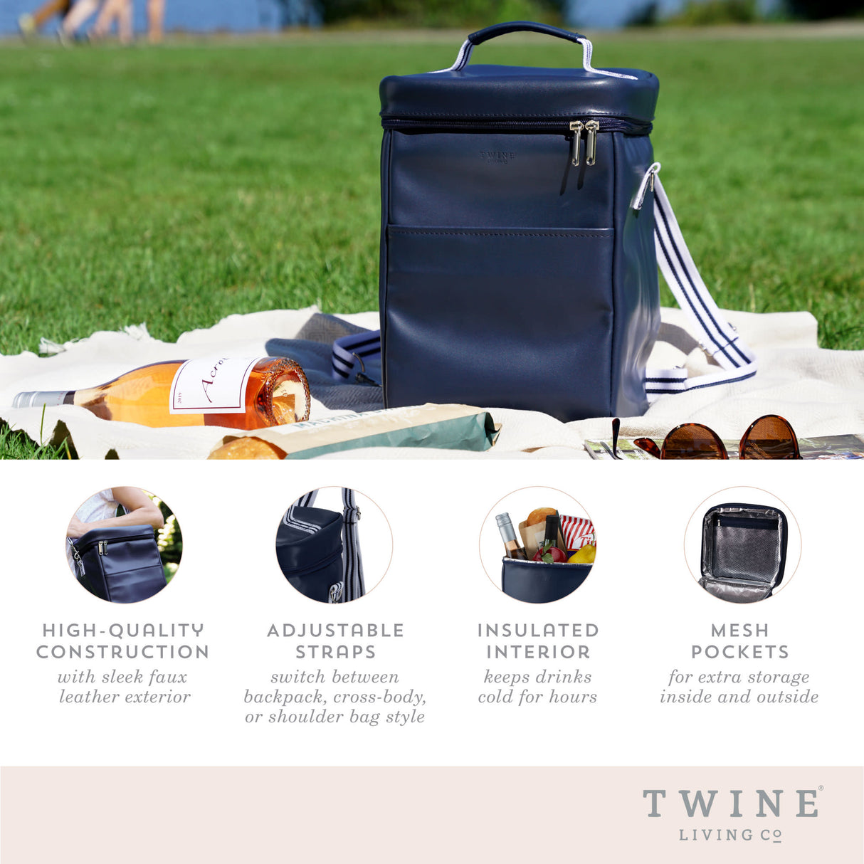 Insulated Cooler Backpack in Navy