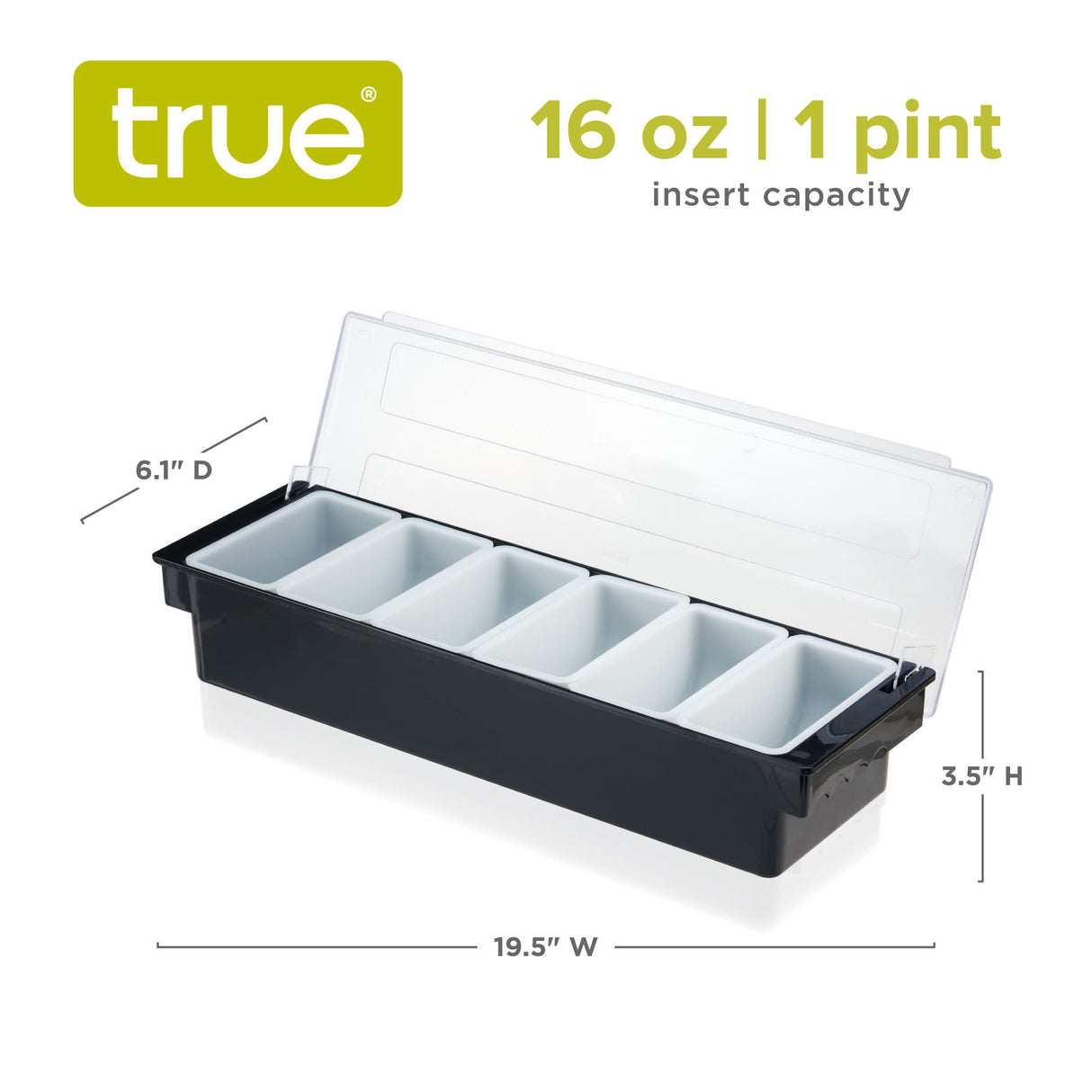 Garnish Caddy 6-Compartment Bar Tray