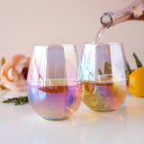 Luster Stemless Wine Glasses, Set of 2