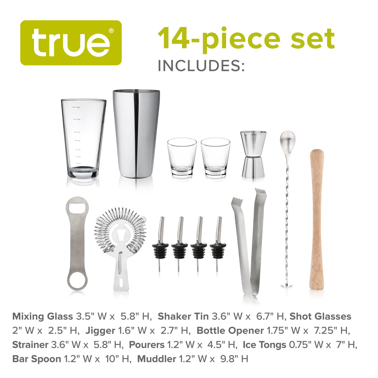 14-Piece Mixologist Barware Set