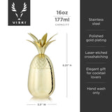 Pacific Pineapple Tumbler in Gold