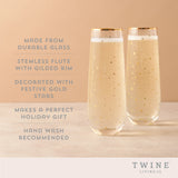 Starlight Stemless Champagne Flutes, Set of 2