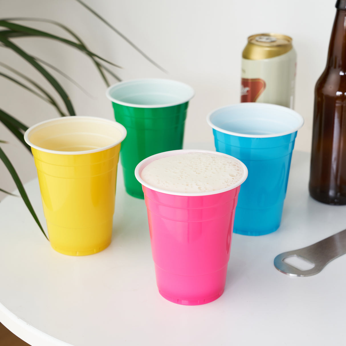 Party 16 oz Plastic Cups in Assorted Neon, 24ct