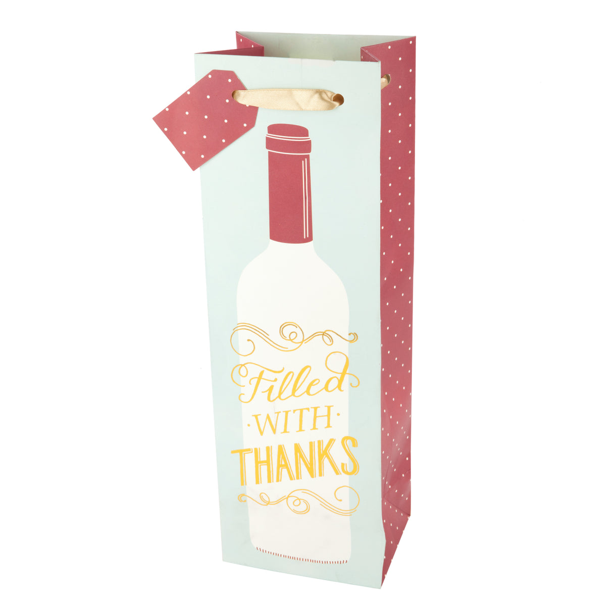 Filled With Thanks Single Bottle Wine Bag