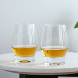 Raye Crystal Heavy Base Whiskey Glasses, Set of 2