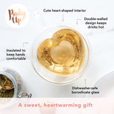 Kendall Heart Double Walled Glass Mug