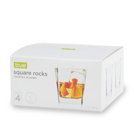 Square Rocks Cocktail Glasses, Set of 4