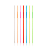 Party Twisted Ultra-Bendy Straws in Assorted Neon, Set of 50