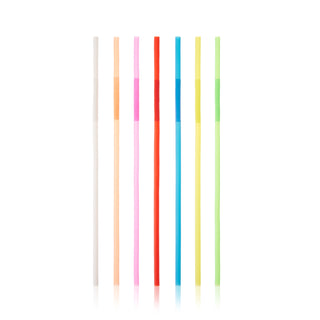 a group of colorful straws