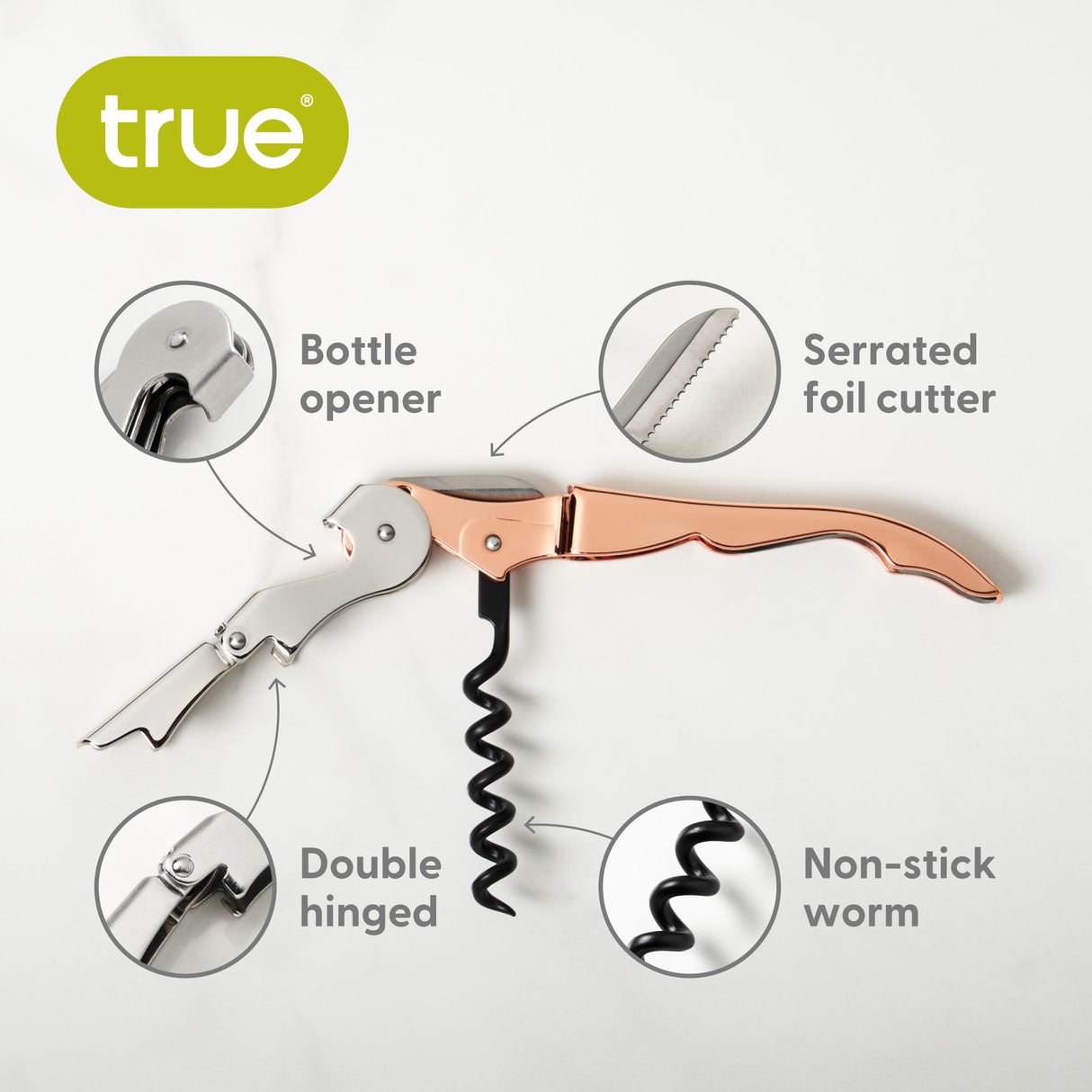 Truetap Waiter's Corkscrew in Copper