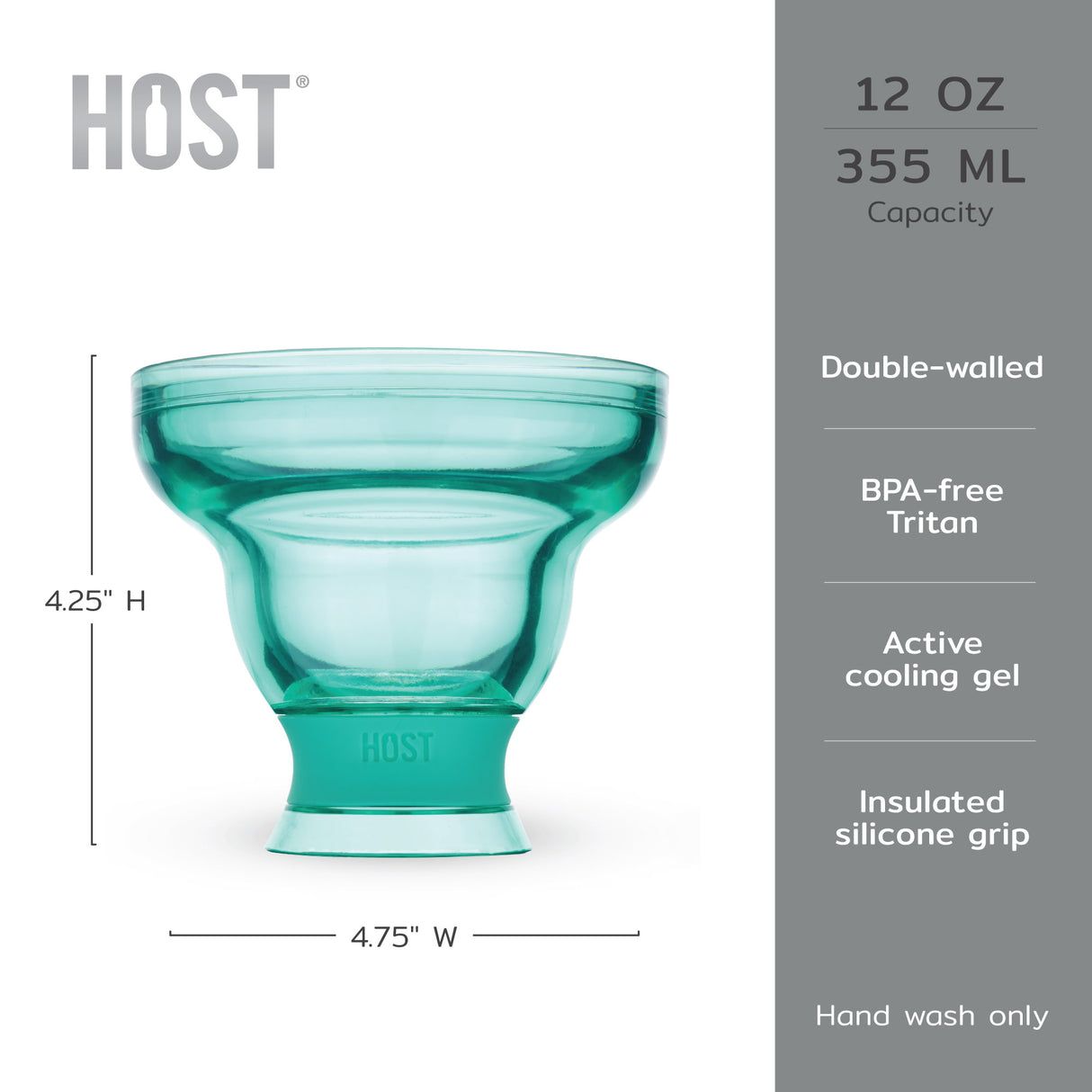 Margarita FREEZE Cooling Cup in Aqua, Set of 2