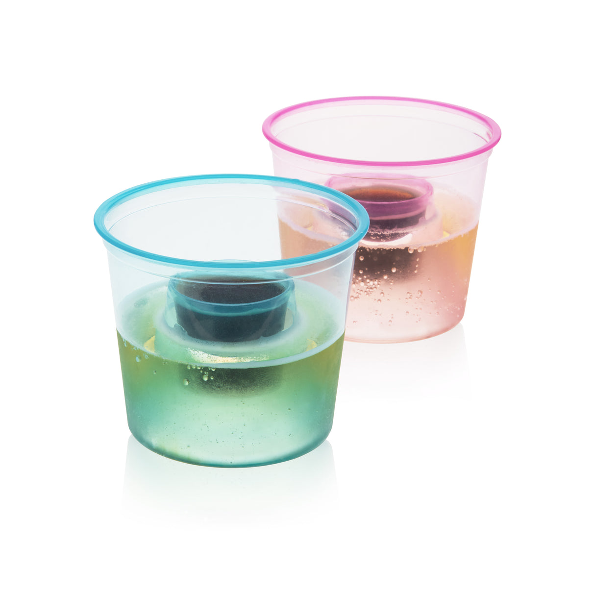 Party 4 oz Plastic Bomber Cups in Assorted Neon, 20ct