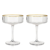 Meridian Crystal Coupe Glasses, Set of 2