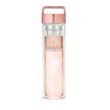 Dylan Glass Travel Infuser Mug in Rose Gold