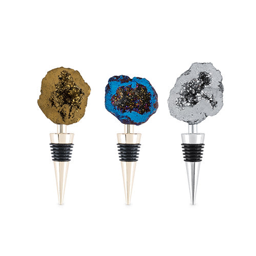 Fleck Geode Bottle Stoppers in Assorted Colors