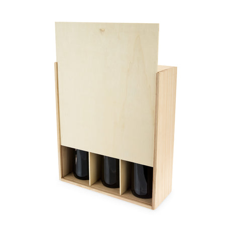 3-Bottle Paulownia Wood Wine Box