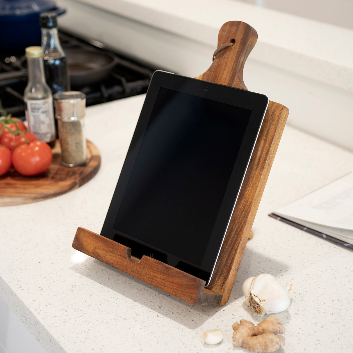 Acacia Wood Tablet Cooking Stand