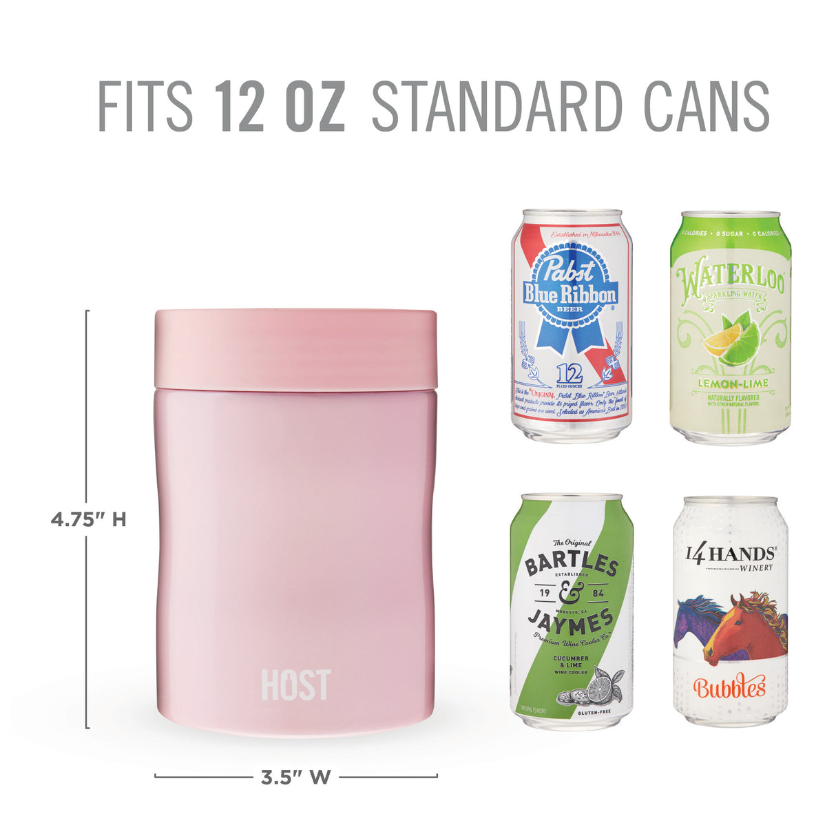 Stay-Chill Standard Can Cooler in Peony Pink