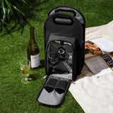 Metro Insulated 2-Bottle Tote Set in Black