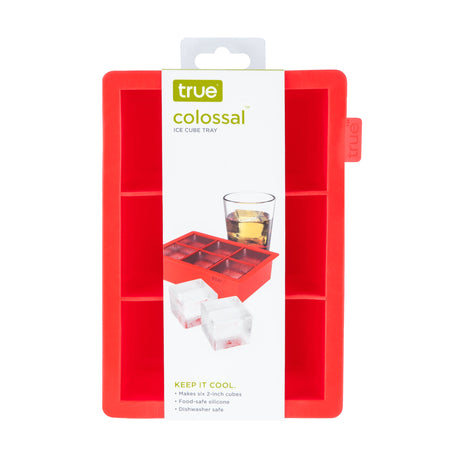 Colossal 2" Silicone Ice Cube Tray in Red