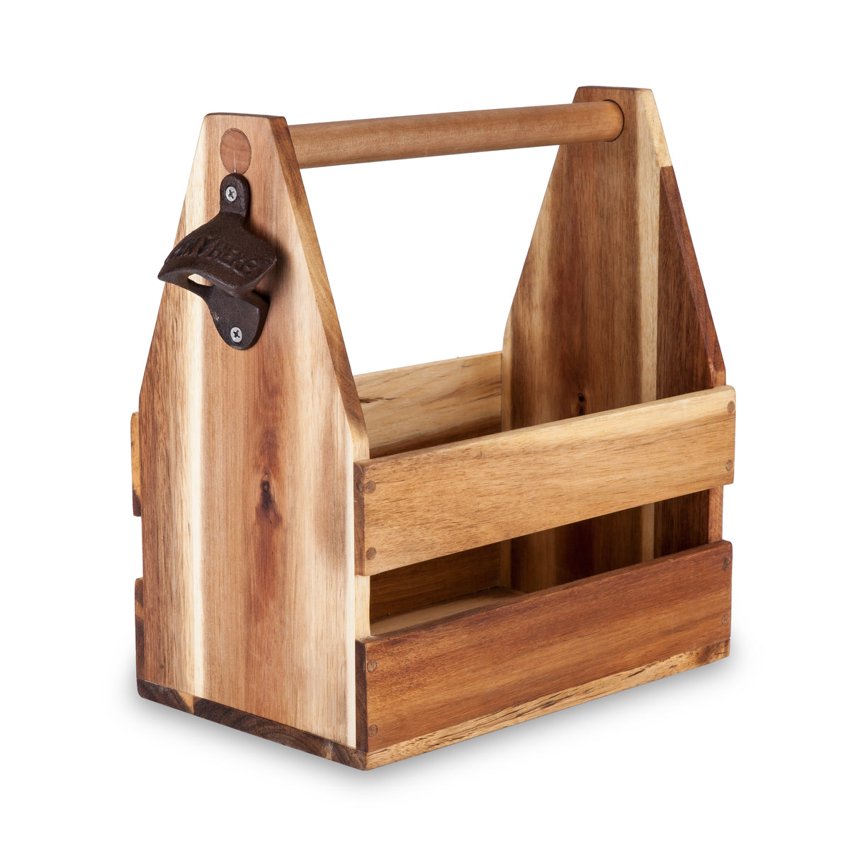 Acacia Wood Beer Caddy