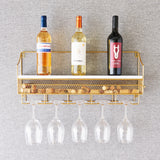 Wall Mounted Wine Rack & Cork Storage in Gold