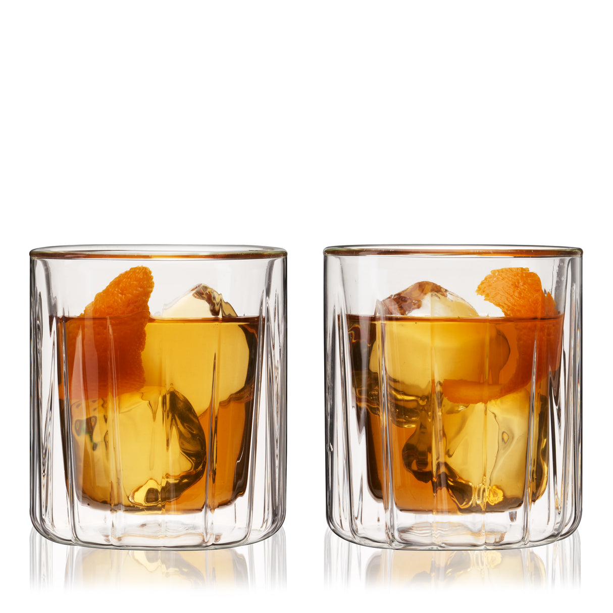 Double Walled Rocks Glasses, Set of 2