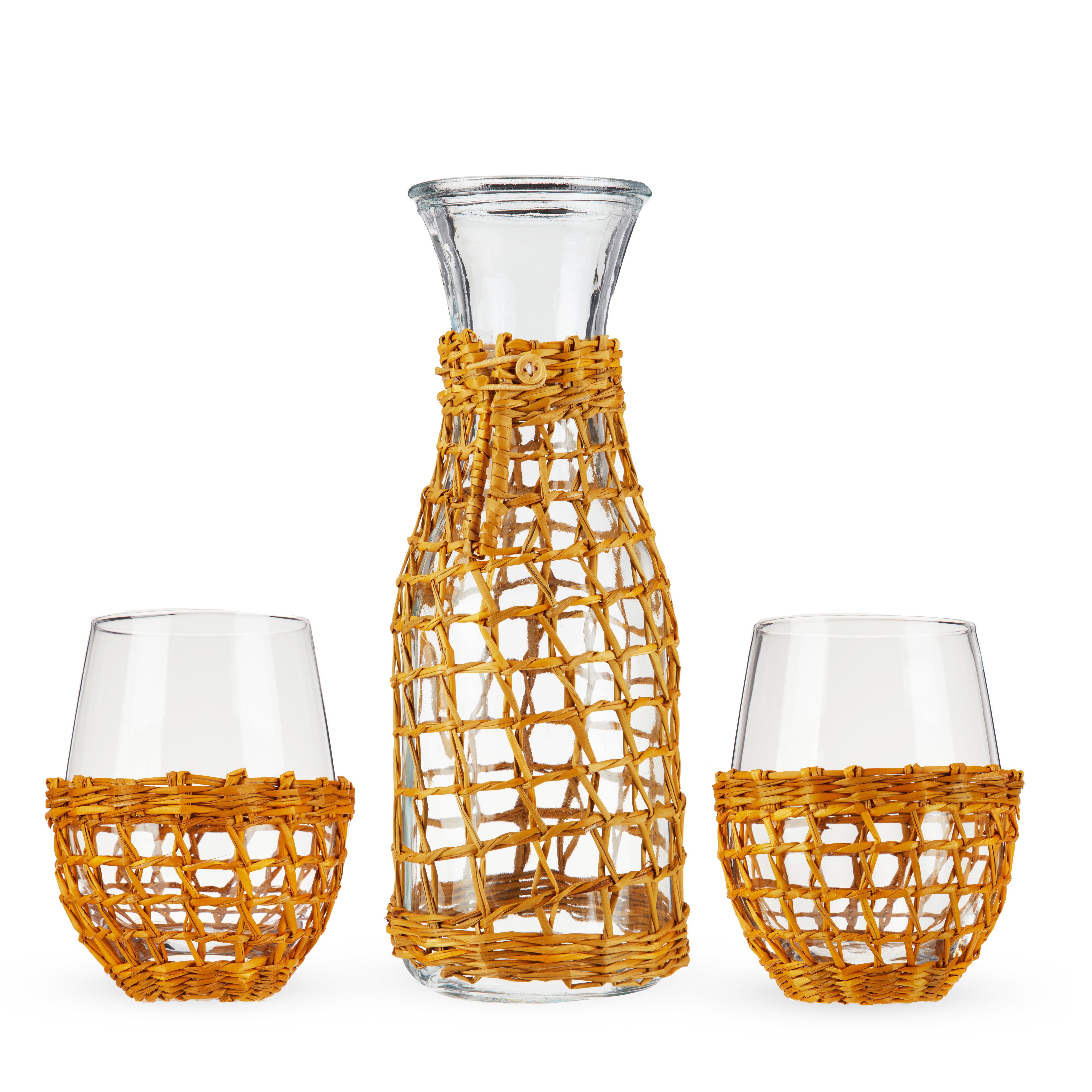 Twine Island Carafe and Wine Glasses