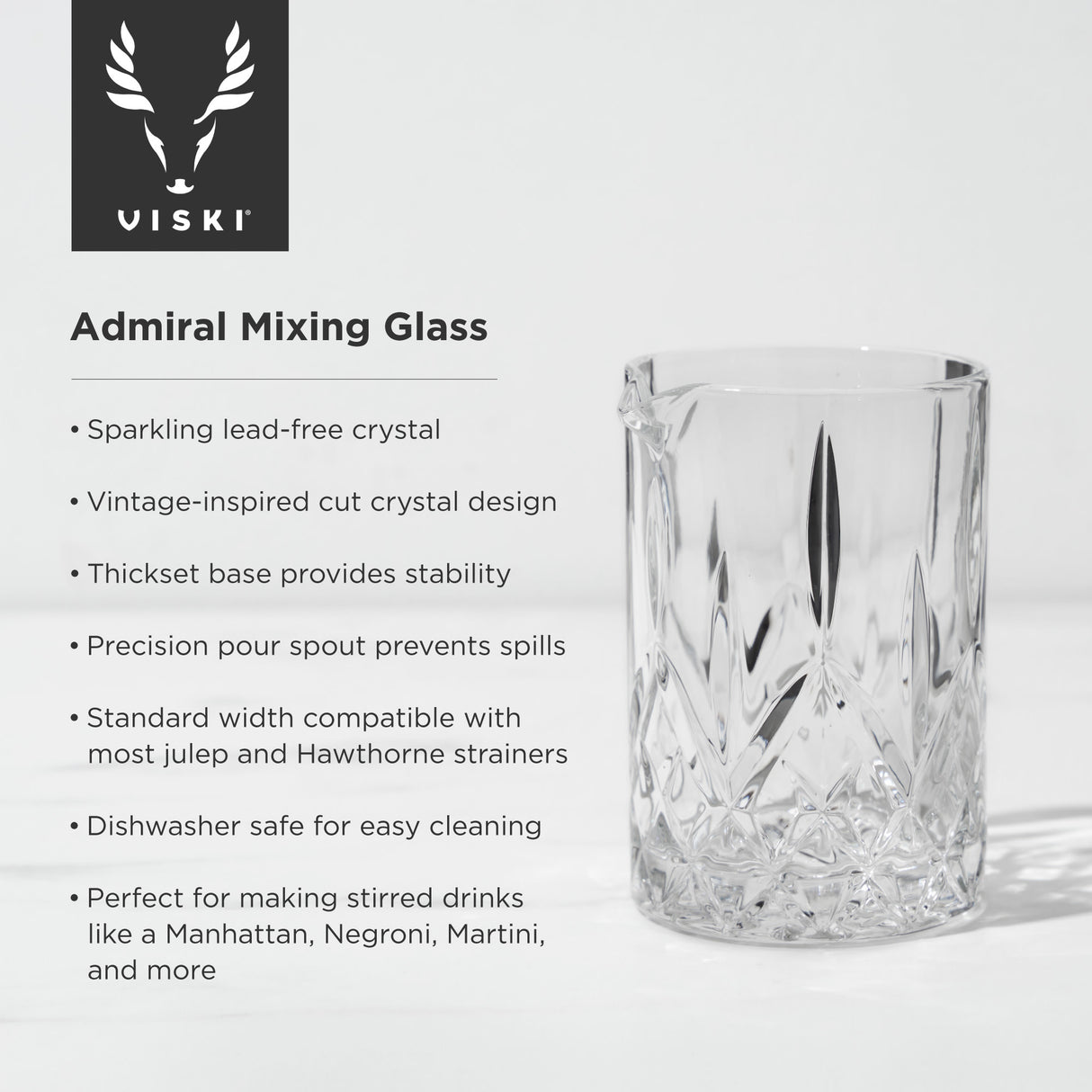 Admiral Crystal Mixing Glass