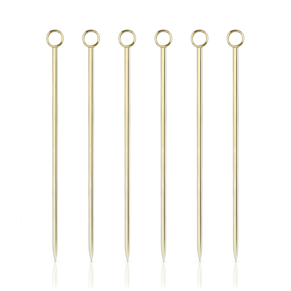 Belmont Cocktail Picks in Gold, Set of 6