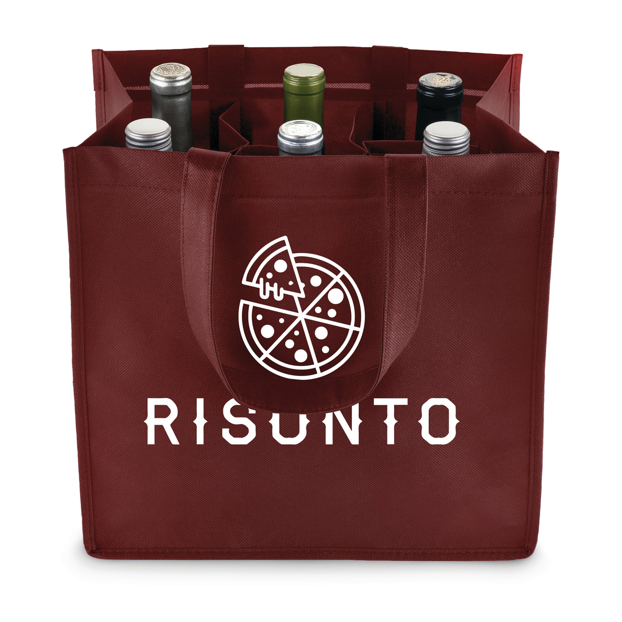 6-Bottle Non-Woven Tote in Red