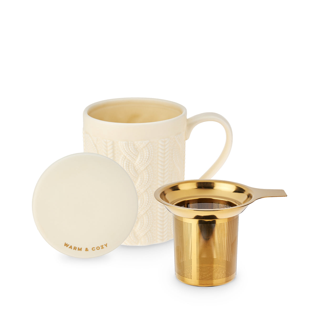 Annette Knit Ceramic Tea Infuser Mug