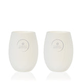 Flexi Aerating Silicone Wine Cups in White, Set of 2