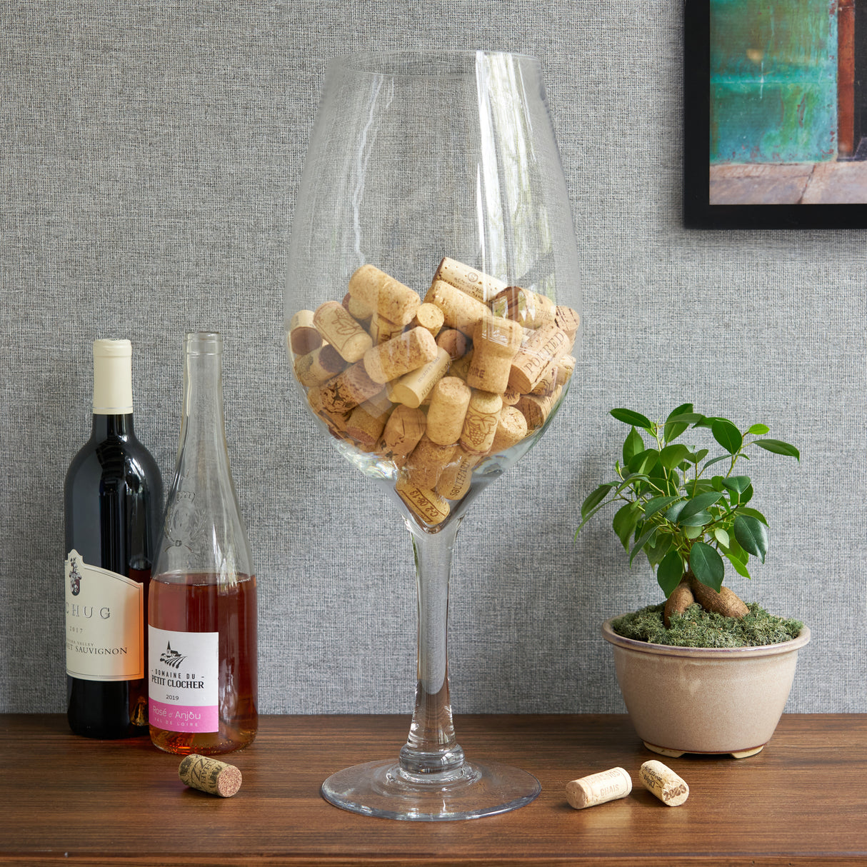 Big Bordeaux Wine Glass Cork Holder