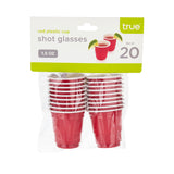 Party 1.5 oz Plastic Shot Glasses in Red, 20ct