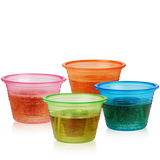 Party 4 oz Plastic Bomber Cups in Assorted Neon, Set of 20