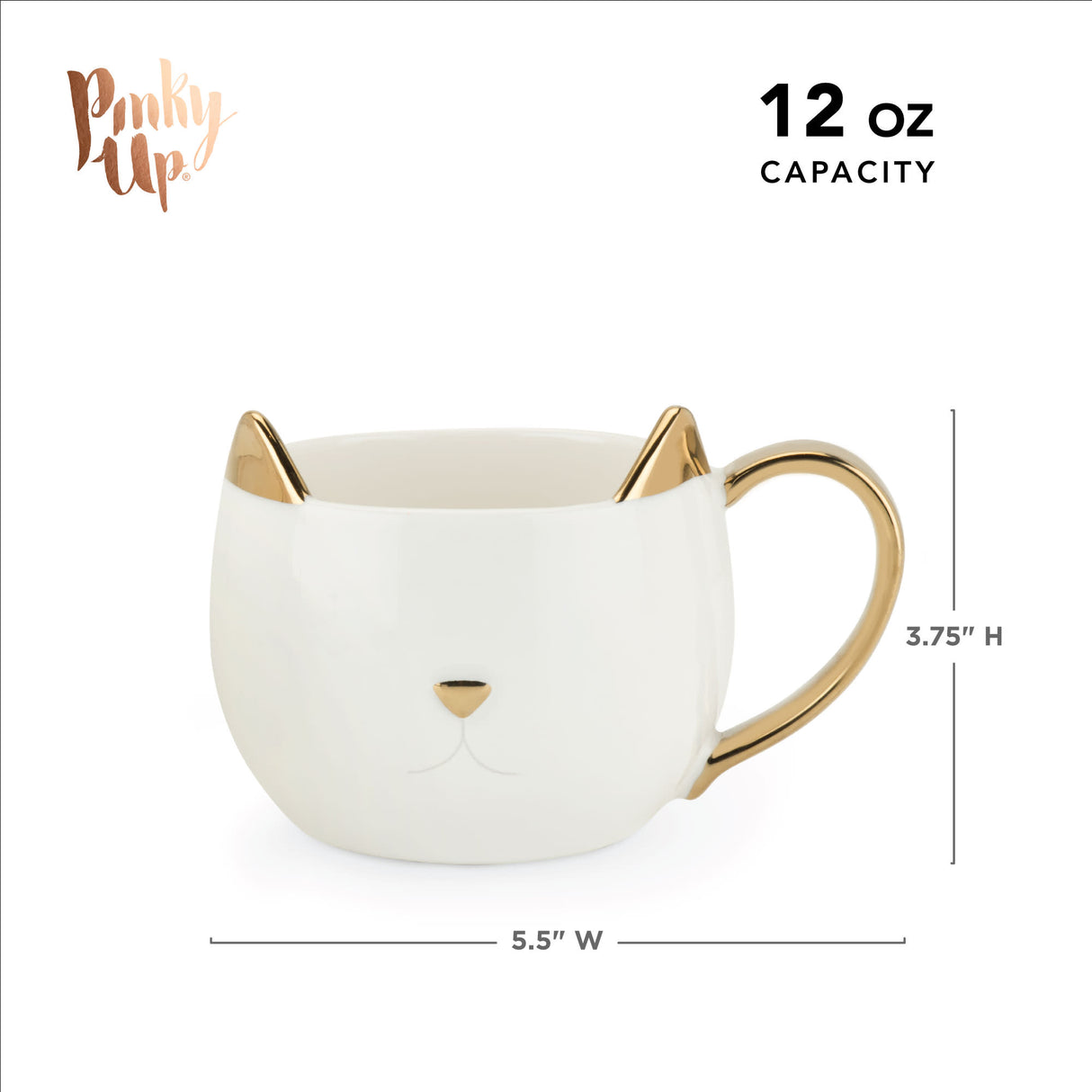 Chloe Cat Mug in White