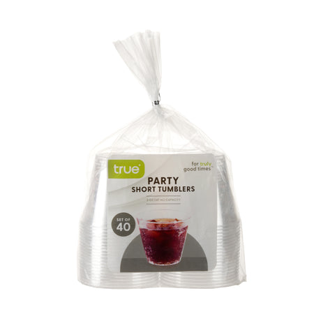 Party 5 oz Plastic Tumblers in Clear, Set of 40