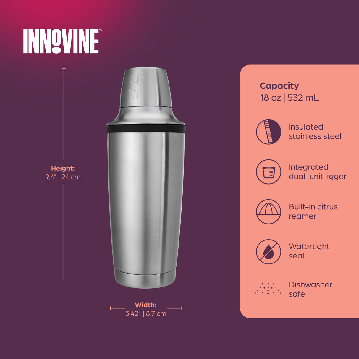 Double Walled Cocktail Shaker