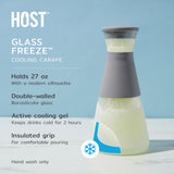 Glass FREEZE Carafe with Lid in Gray