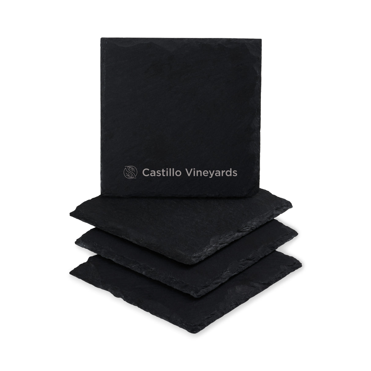 Square Slate Coasters, Set of 4