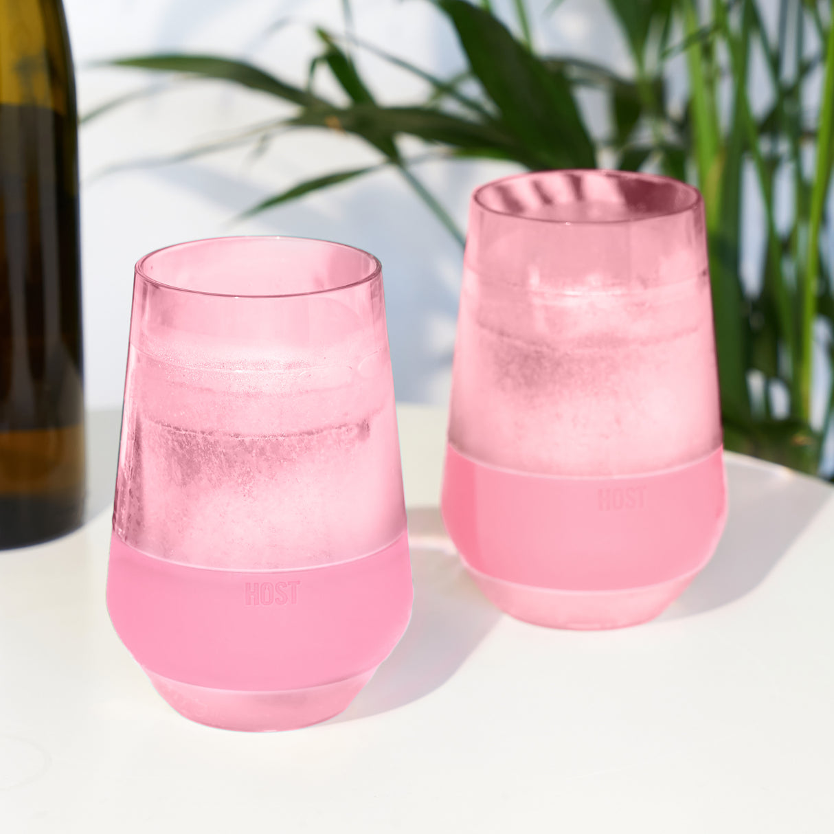 Wine FREEZE XL Cooling Cup in Tinted Blush, Set of 2