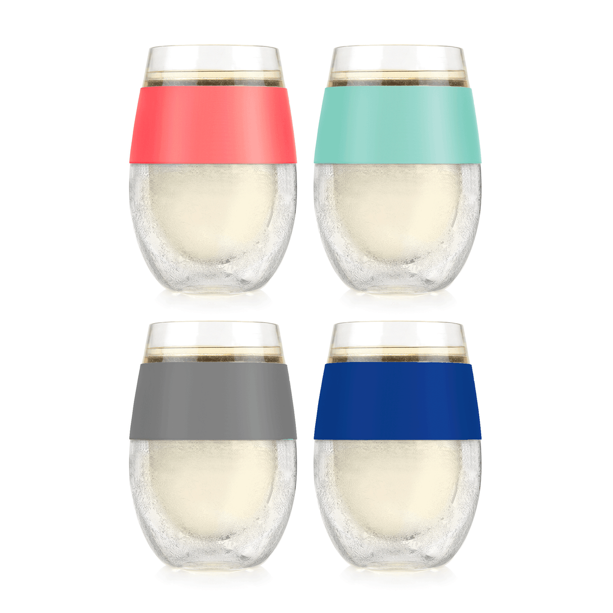 Wine FREEZE Cooling Cup in Multicolor, Set of 4