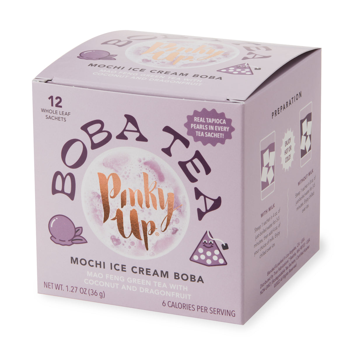 Mochi Ice Cream Boba Tea, 12 Sachets